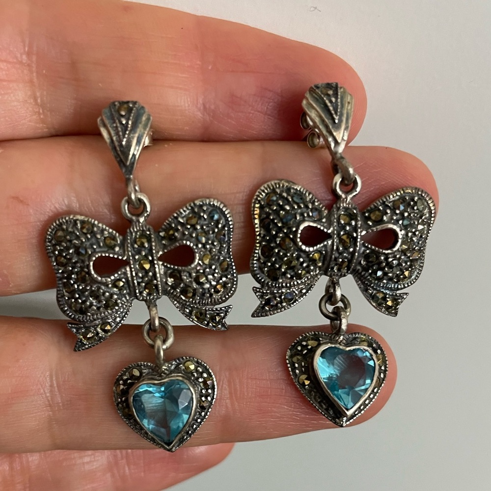 Vintage SS Dangle Pierced Earrings